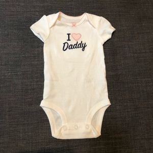 “I ❤️ daddy” onesie 3 month
